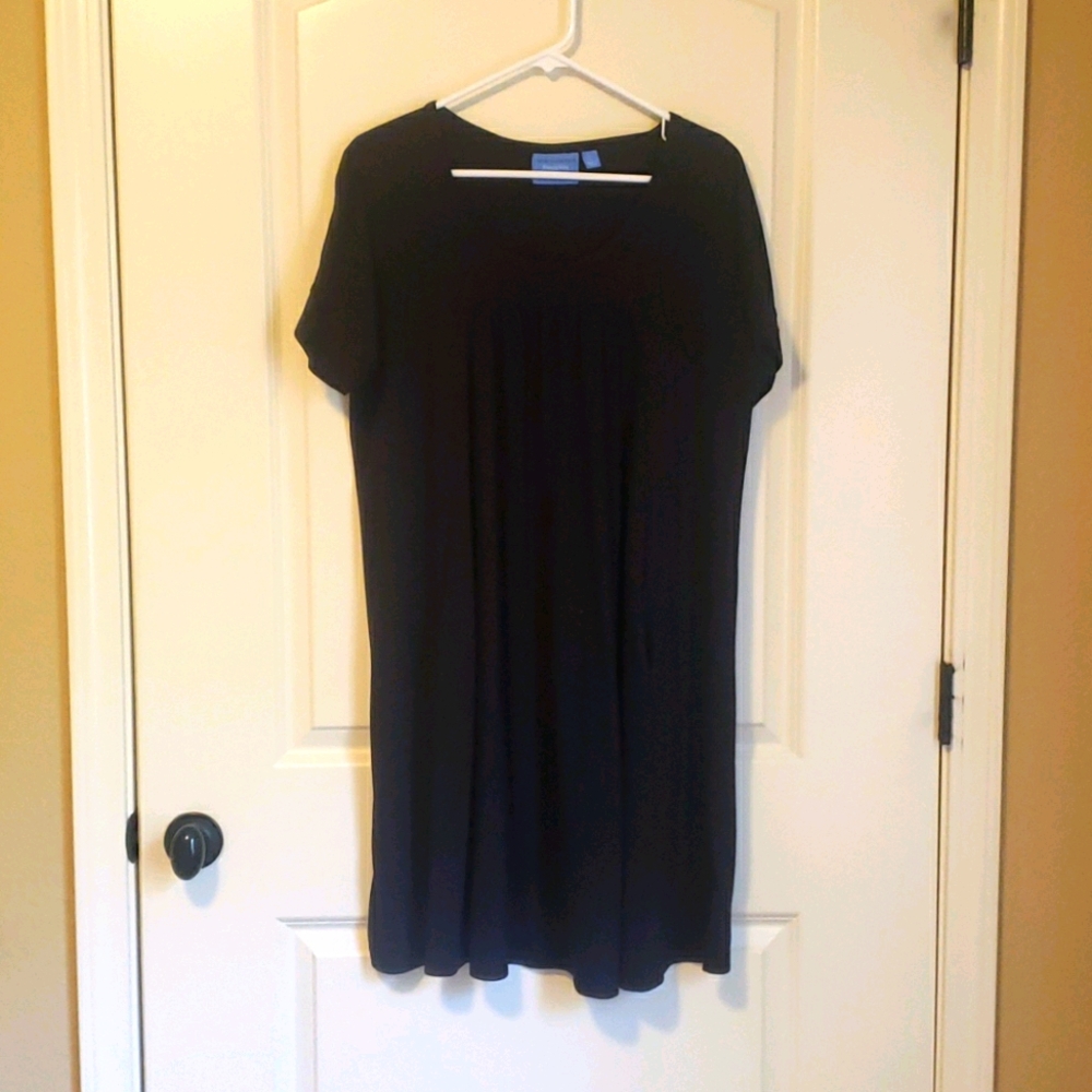 Simply Vera Wang Black Knit Swing Dress large